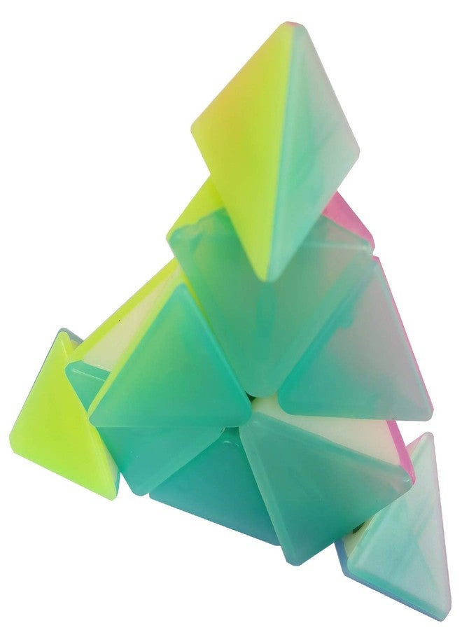 SHUYUE Jelly Windmill Speed Cube Pyramid Speed Cube Triangle Speed Cube 3x3x3 Stickerless Vivid Color Magic Cube Sturdy and Smooth Cube Puzzle Toys (Pyramid Speed Cube) - Image 3